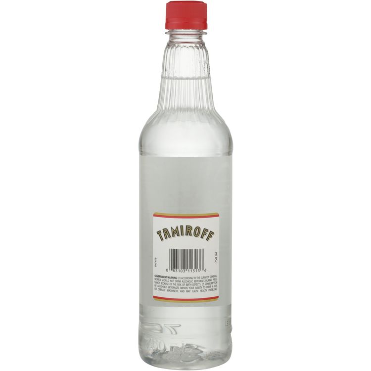Tamiroff Vodka 80 - 750ML - Back