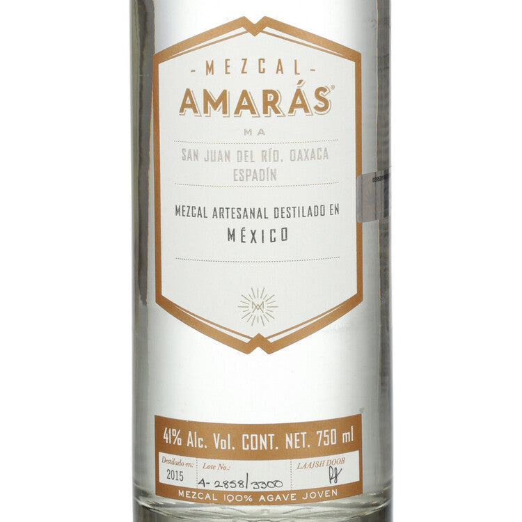 Amaras Mezcal Joven Espadin 82 - 750ML - Front Label