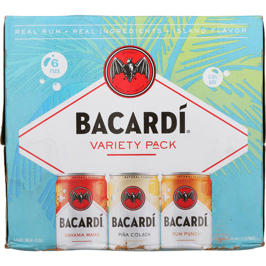 Bacardi Cocktail Combo 2 Each Rum Punch 11.8, Bahama Mama 11.8 & Pina - 355ML