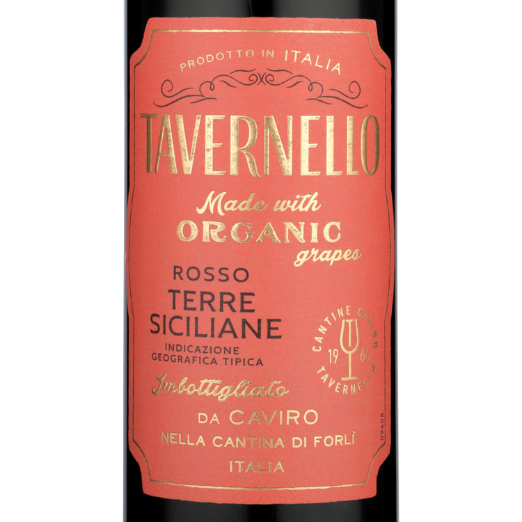Tavernello Organico Terre Siciliane - 750ML - Front Label