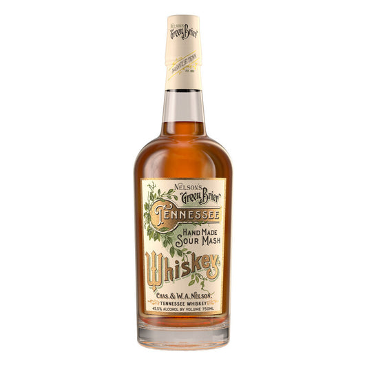 Nelson's Green Brier Tennessee Whiskey Hand Made Sour Mash 91 - 750ML - Front
