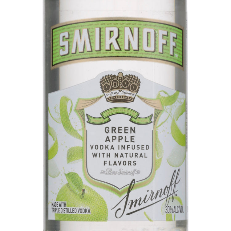 Smirnoff Apple Flavored Vodka Green Apple 60 - 50ML - Front Label
