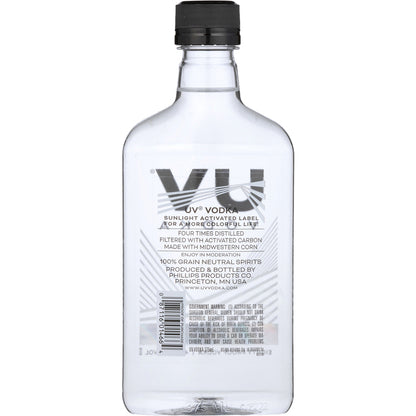 Uv Vodka 80 - 375ML - Back