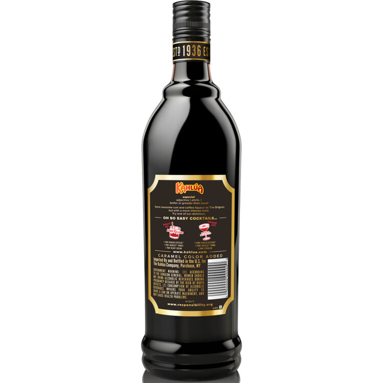 Kahlua Coffee Liqueur Especial 70 - 750ML - Back