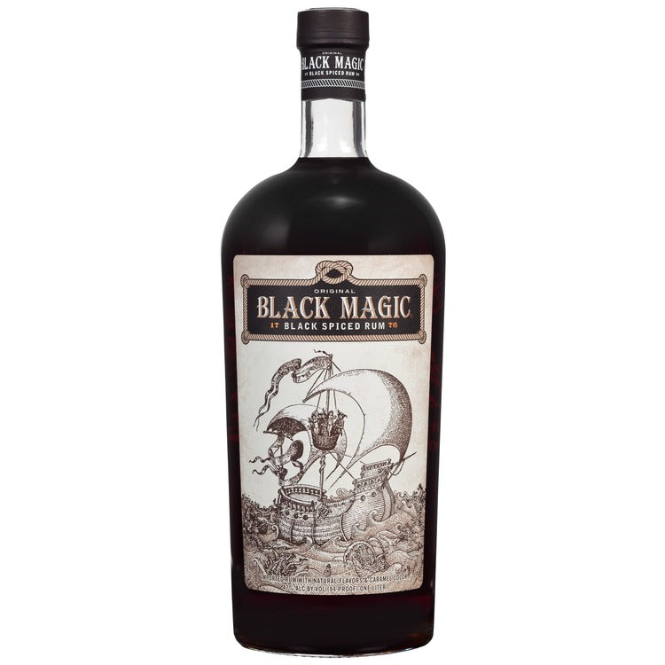 Black Magic Black Spiced Rum 94 - 1.0L - Front