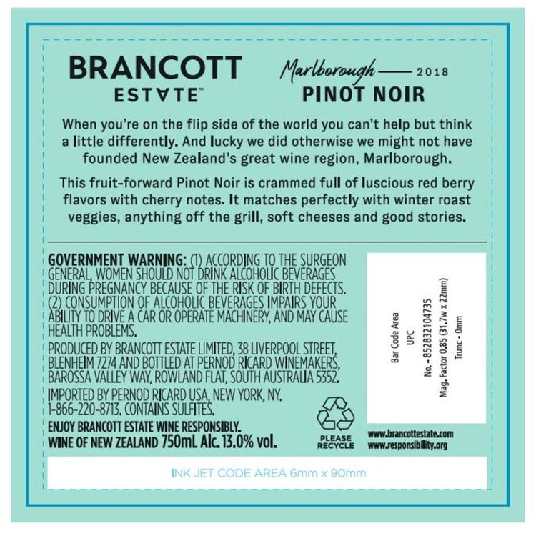 Brancott Estate Pinot Noir East Coast - 750ML