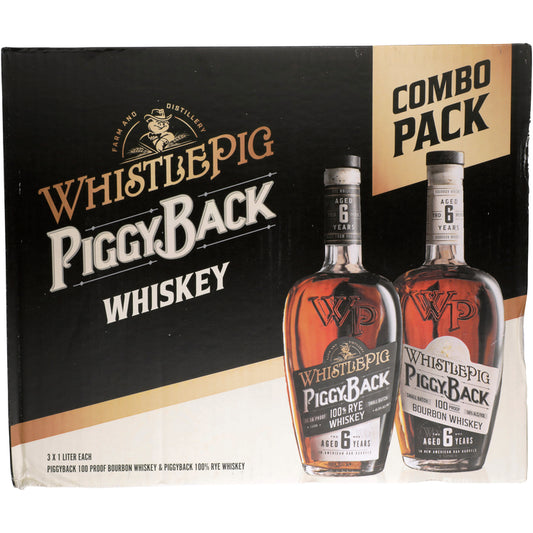 Whistlepig Piggyback In New American Oak Barrels Combo 3 Each Rye 6 Yr - 1.0L