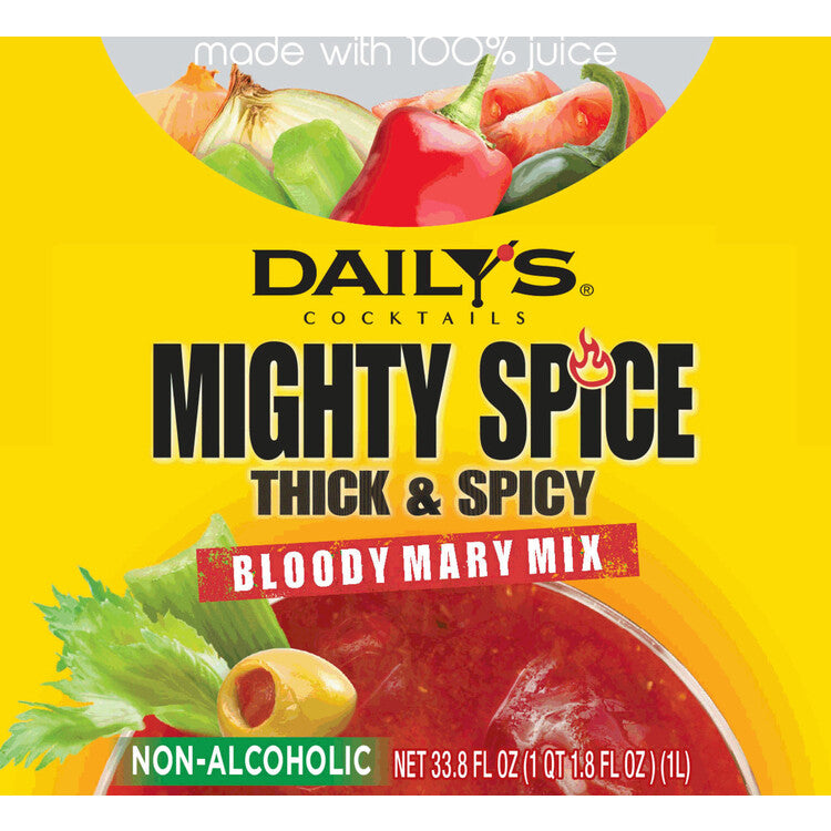 Daily's Bloody Mary Mix Mighty Spice - 1.0L - Front Label