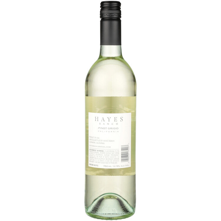Hayes Ranch Pinot Grigio California - 750ML - Back