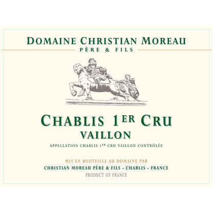 Christian Moreau Chablis Vaillons Premier Cru 2023 - 750ML