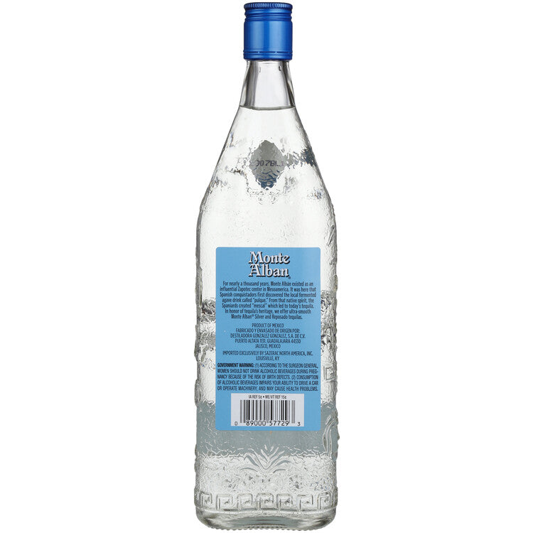 Monte Alban Tequila Silver 80 - 1.0L - Back