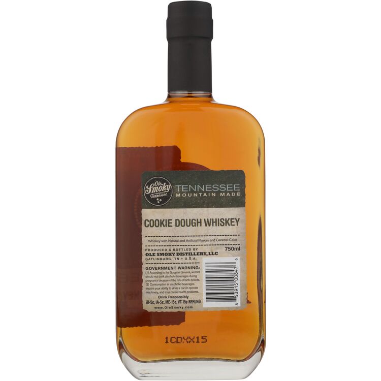 Ole Smoky Cookie Dough Flavored Whiskey Mountain Made 60 - 750ML - Back
