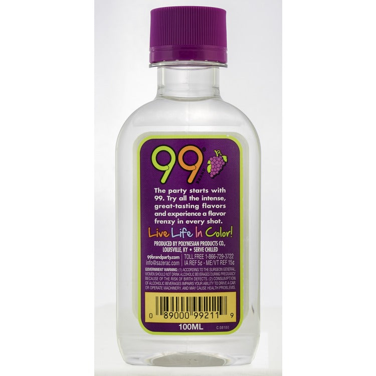99 Brand Schnapps Combo 1 Each Grapes 99, Banana 99, Watermelon 99 & P - 100ML