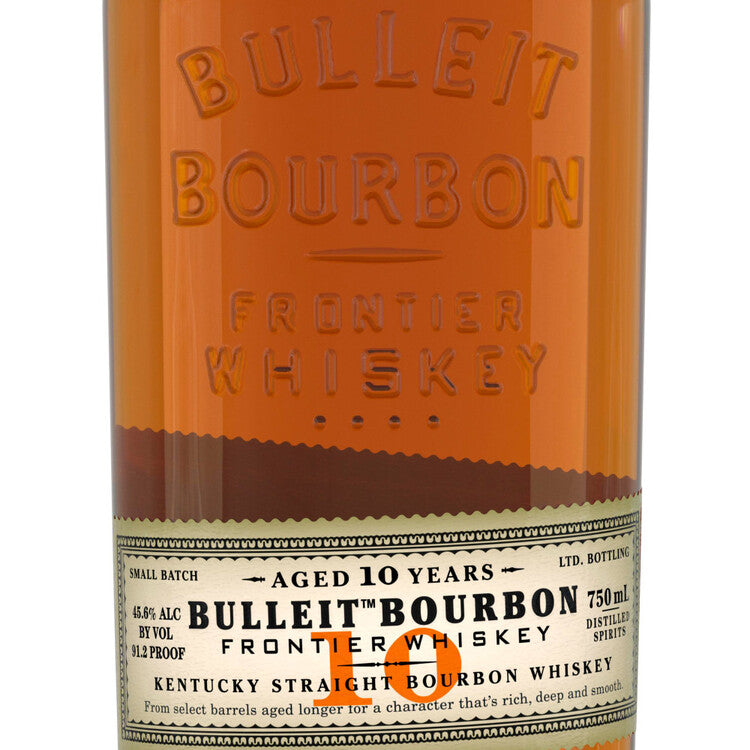 Bulleit Straight Bourbon Frontier Whiskey 10 Yr 91.2 - 750ML - Front Label