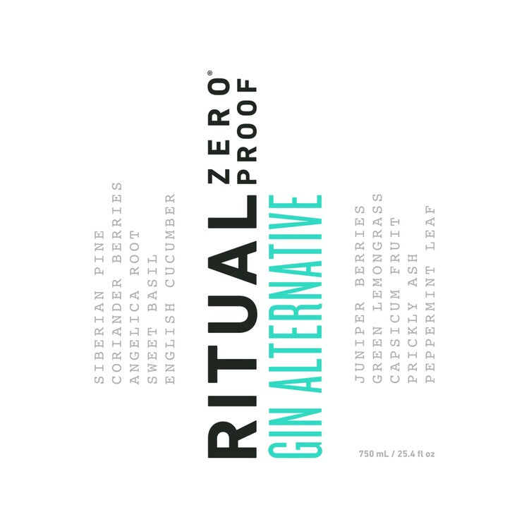 Ritual Zero Proof Gin Alternative Non-Alcoholic Spirit - 750ML - Front Label