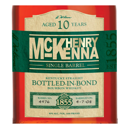 Henry Mckenna Straight Bourbon Single Barrel Bottled In Bond 10 Yr 100 - 750ML - Front Label