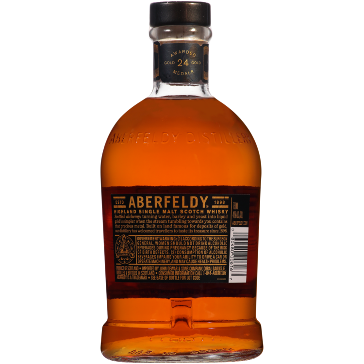 Aberfeldy Single Malt Scotch 16 Yr 80 - 750ML - Back