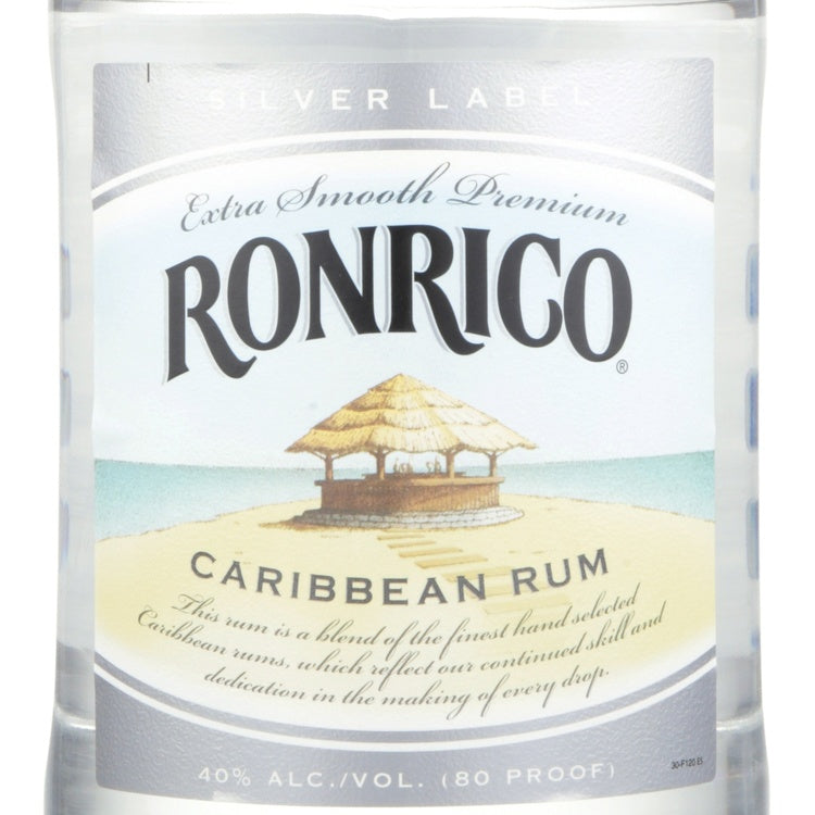 Ronrico Light Rum Silver Label 80 - 1.75L - Front Label
