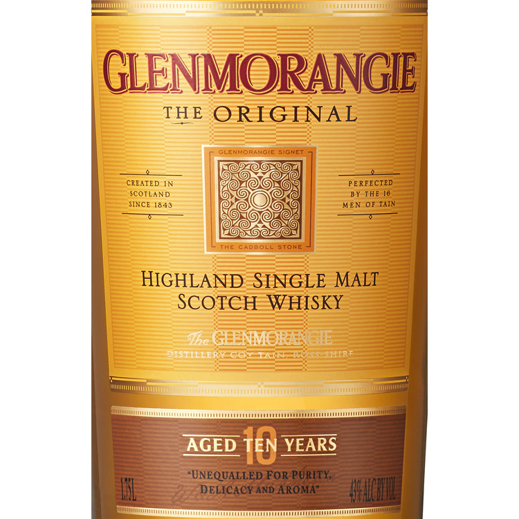 Glenmorangie Single Malt Scotch The Original 12 Yr 86 - 1.75L - Front Label