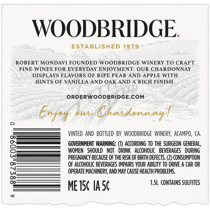 Woodbridge Chardonnay California - 1.5L - Back Label