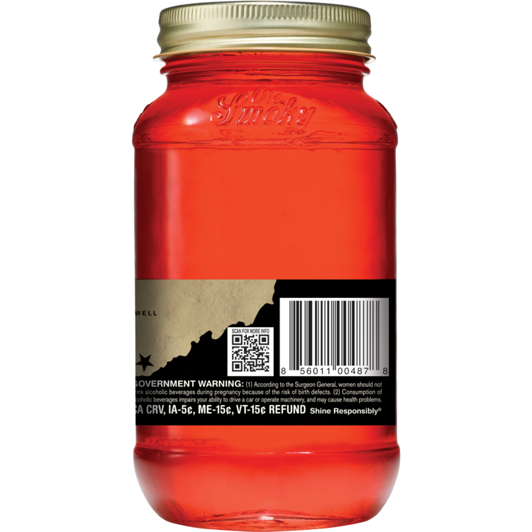 Ole Smoky Strawberry Moonshine 65 - 750ML - Back