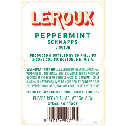 Leroux Peppermint Schnapps 40 - 375ML