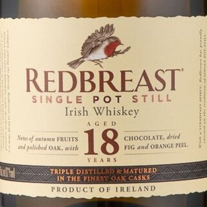 Redbreast Single Pot Still Irish Whiskey 18 Yr 92 - 750ML