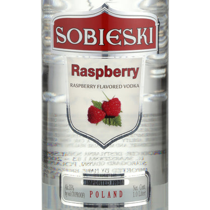 Sobieski Raspberry Flavored Vodka 70 - 1.0L - Front Label
