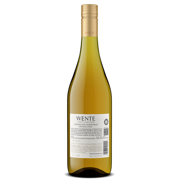 Wente Vineyards Chardonnay Morning Fog Central Coast - 750ML - Back