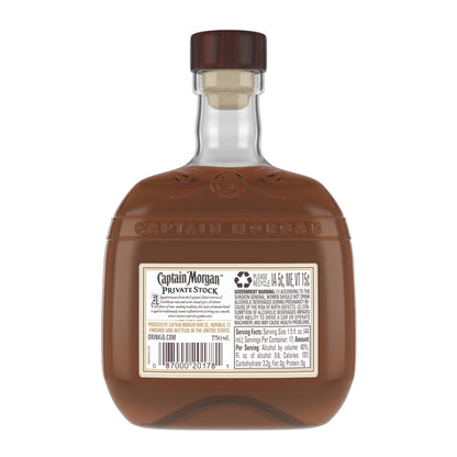 Captain Morgan Spiced Rum Private Stock 80 - 750ML - Back