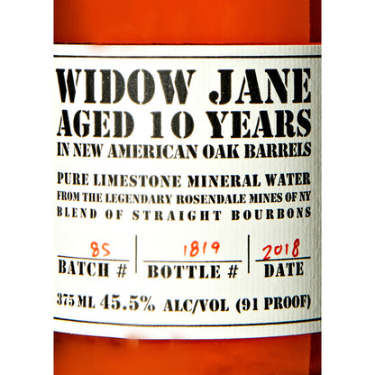 Widow Jane Bourbon 10 Yr 91 - 375ML - Front Label