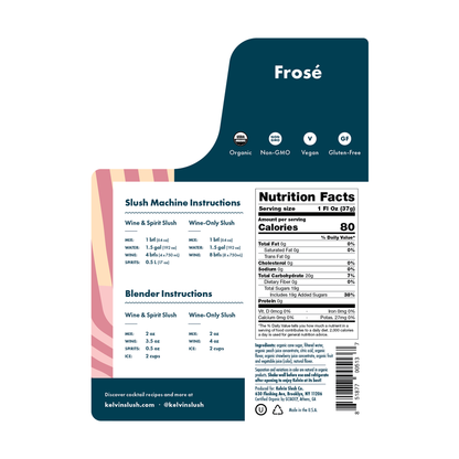 Kelvin Slush Frose Frozen Cocktail & Slush Mix - 64 Z