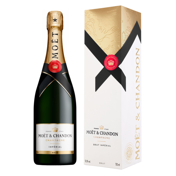 Moet & Chandon Champagne Brut Imperial W/ Gift Box - 750ML - Front