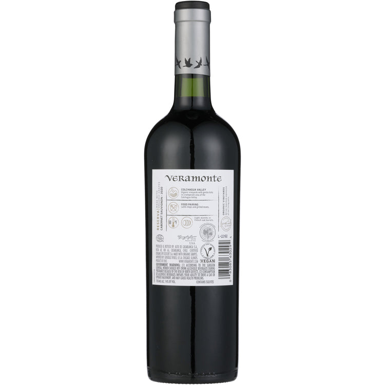 Veramonte Cabernet Sauvignon Reserva Made With Organic Grapes Colchagu - 750ML - Back