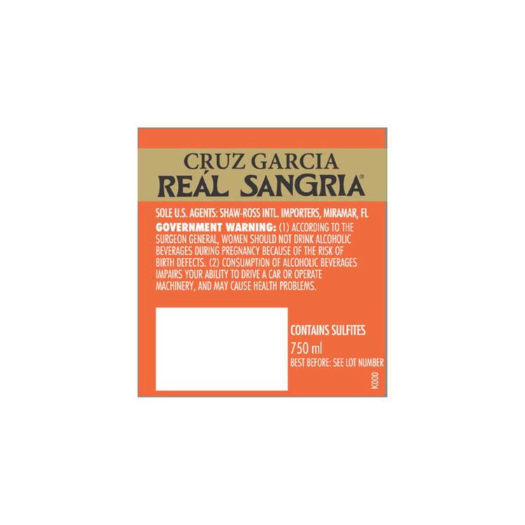 Real Sangria - 750ML - Back