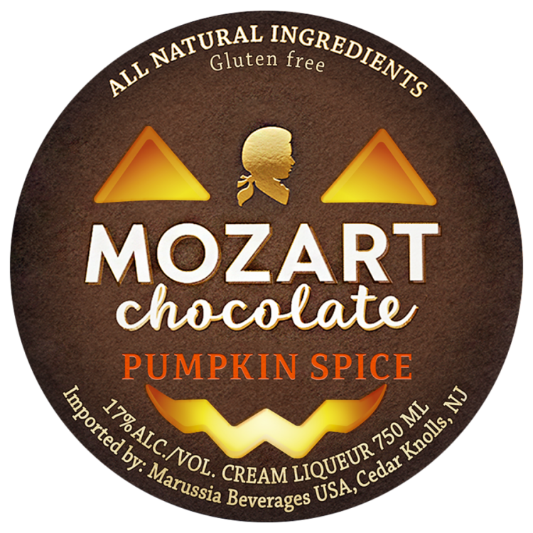 Mozart Chocolate Cream Pumpkin Spice Liqueur 34 - 750ML - Front Label