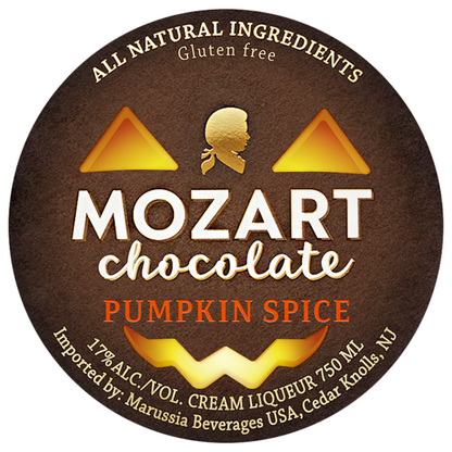 Mozart Chocolate Cream Pumpkin Spice Liqueur 34 - 750ML - Front Label