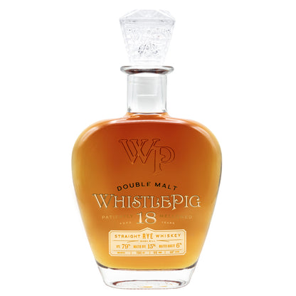 Whistlepig Straight Rye Whiskey Double Malt 18 Yr 92 - 750ML - Front
