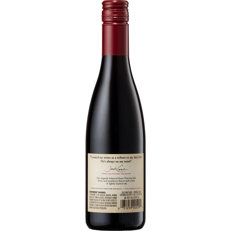 Josh Cellars Pinot Noir Central Coast - 375ML - Back