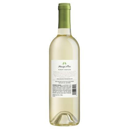 Menage A Trois Pinot Grigio California - 750ML - Back