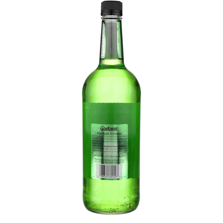 Gaetano Sour Apple Schnapps 30 - 1.0L - Back