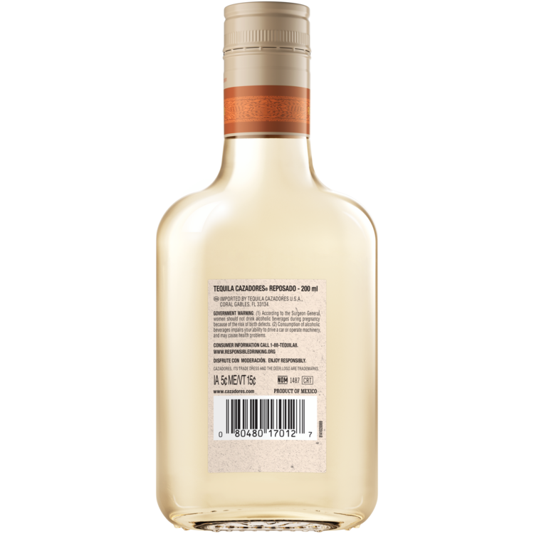 Cazadores Tequila Reposado 80 - 200ML - Back