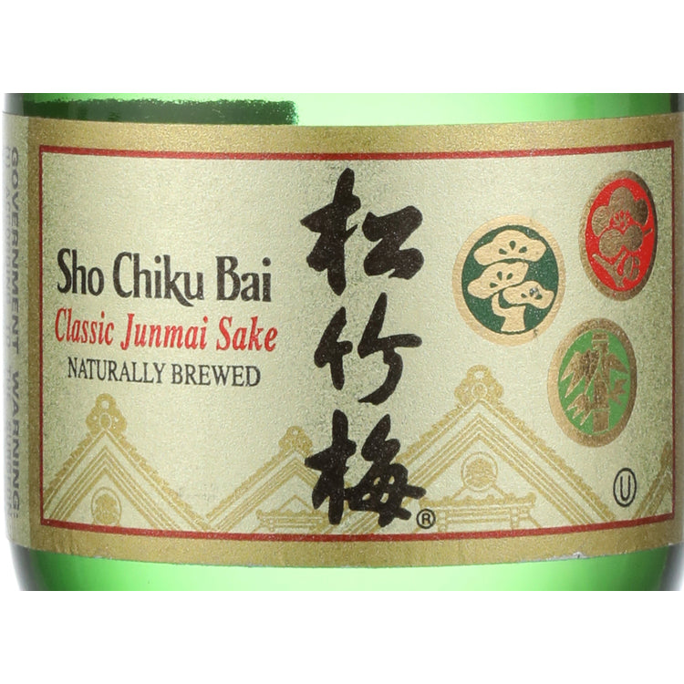 Sho Chiku Bai Junmai Sake - 180ML - Front Label