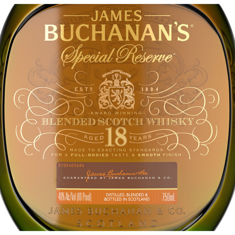 Buchanan's Blended Scotch Special Reserve 18 Yr 80 - 750ML - Front Label