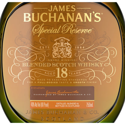 Buchanan's Blended Scotch Special Reserve 18 Yr 80 - 750ML - Front Label