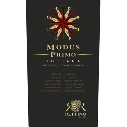 Ruffino Toscana Rosso Modus Primo 2019 Wood Box - 750ML - Front Label