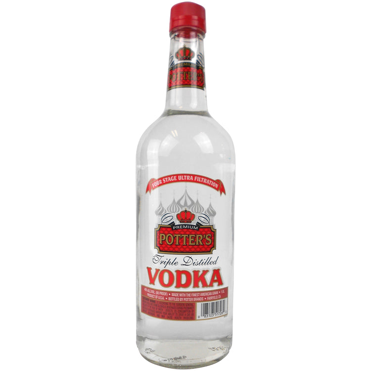 Potter's Vodka 80 - 1.0L - Front