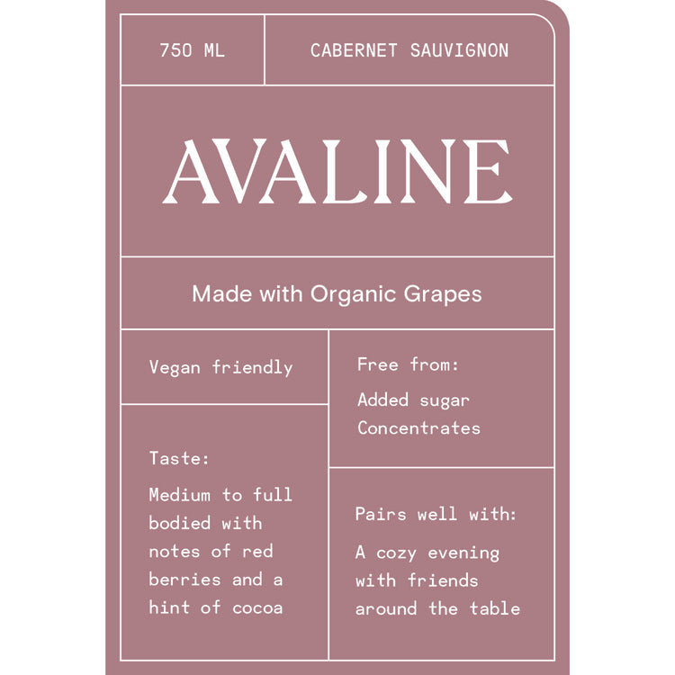 Avaline Cabernet Sauvignon Wahluke Slope Made With Organic Grapes - 750ML