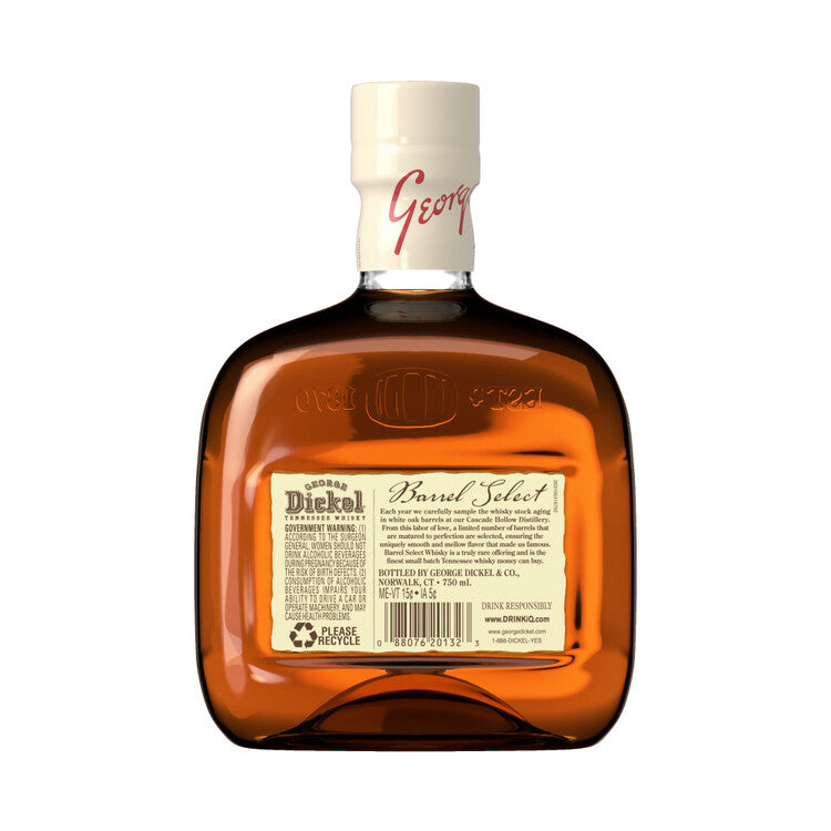 George Dickel Tennessee Whiskey Barrel Select 86 - 750ML - Back