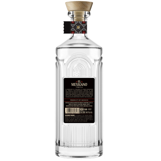 El Mexicano Tequila Blanco 90 - 750ML - Back